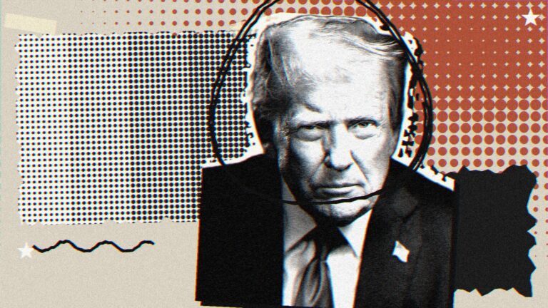 Ilustración con Donald Trump